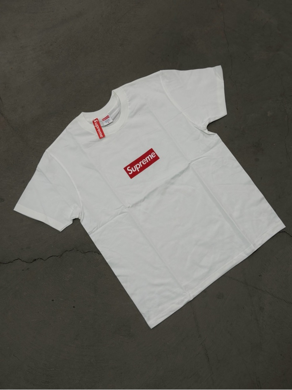 Supreme White Tee with Red Box Logo